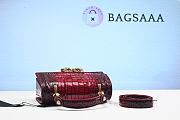 Bagsaaa Dolce & Gabbana Amore Shoulder Bag In Crocodile Leather Red – 27x8x18cm - 2