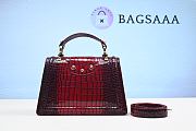 Bagsaaa Dolce & Gabbana Amore Shoulder Bag In Crocodile Leather Red – 27x8x18cm - 3