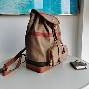 	 Bagsaaa Burberry Check-print brown backpack - 24x13x37cm - 5