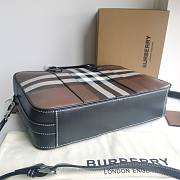 Bagsaaa Burberry Ainsworth Giant Check-E Canvas Briefcase Bag Dark Birch Brown - 38 x 9 x 28cm - 6