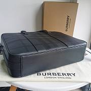 	 Bagsaaa Burberry Ainsworth Giant Check-E Canvas Briefcase Bag Black - 38 x 9 x 28cm - 4