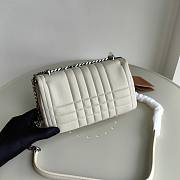 	 Bagsaaa Burberry White Leather Camera Lola Shoulder Bag - 23x6x13cm - 5