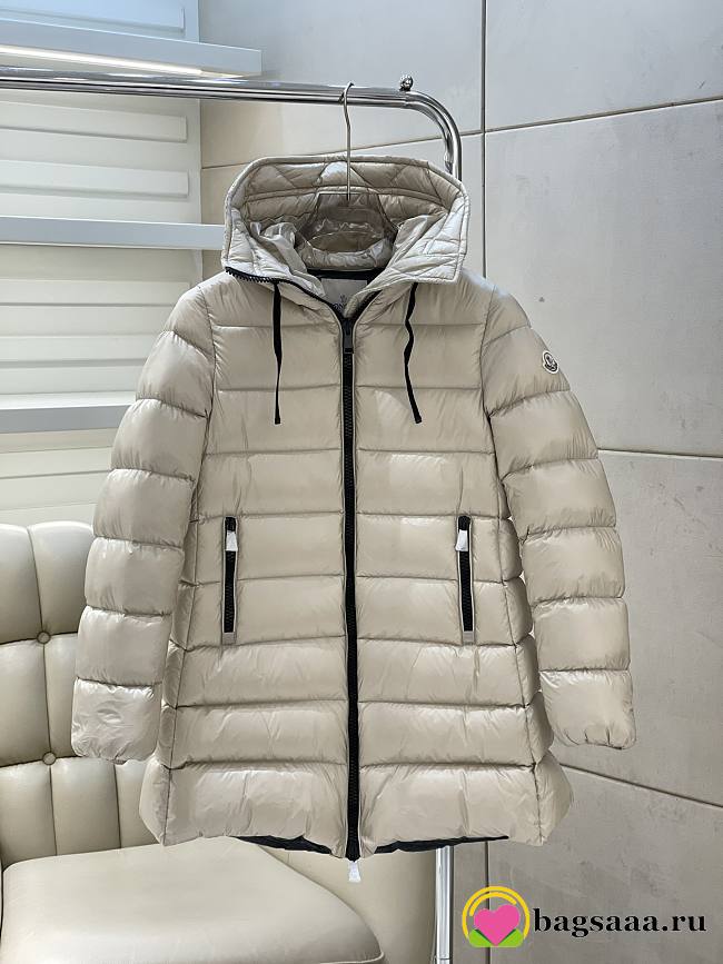 Bagsaaa Moncler Long Down White Jacket - 1