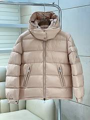 Bagsaaa Moncler Short Down Light Beige Jacket With Detachable hood - 1