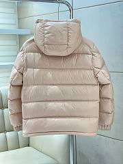 Bagsaaa Moncler Short Down Light Beige Jacket With Detachable hood - 5