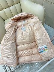 Bagsaaa Moncler Short Down Light Beige Jacket With Detachable hood - 4