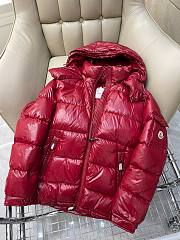 Bagsaaa Moncler Short Down Red Jacket With Detachable hood - 4