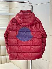 Bagsaaa Moncler Short Down Red Jacket With Detachable hood - 3