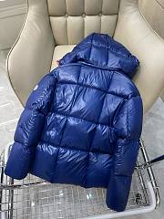 Bagsaaa Moncler Short Down Blue Jacket With Detachable hood - 4