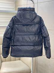 Bagsaaa Moncler Short Down Dark Blue Jacket With Detachable hood - 5