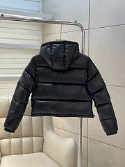 Bagsaaa Moncler Short Down Black And Beige Jacket With Detachable hood - 2