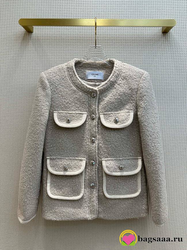Bagsaaa Celine Jacket In Beige Wool - 1