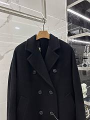 Bagsaaa Max Mara Black Wool Long Coat - 5