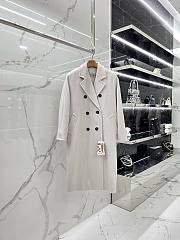 Bagsaaa Max Mara White Wool Long Coat - 1
