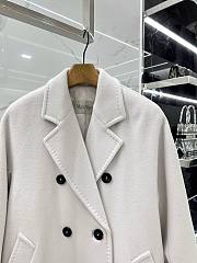 Bagsaaa Max Mara White Wool Long Coat - 2