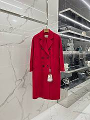 Bagsaaa Max Mara Red Wool Long Coat - 1