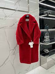 	 Bagsaaa Max Mara Shearling Long Coat Red - 1