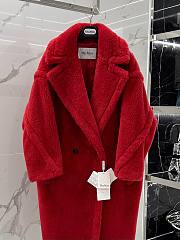 	 Bagsaaa Max Mara Shearling Long Coat Red - 4