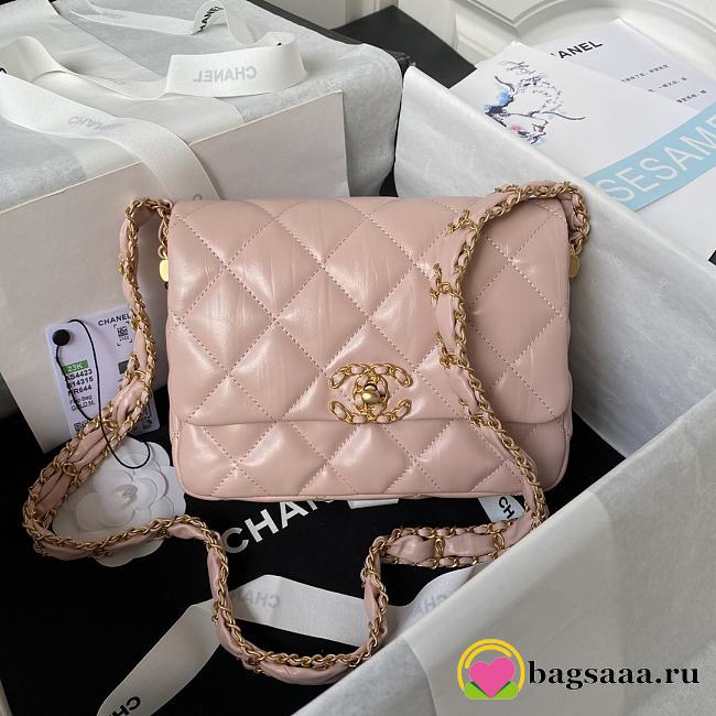 Bagsaaa Chanel 19 Flap Bag 23k Pink - 13.5*20.5*5cm - 1