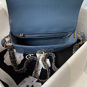 Bagsaaa Chanel 19 Flap Bag 23k Blue - 13.5*20.5*5cm - 5
