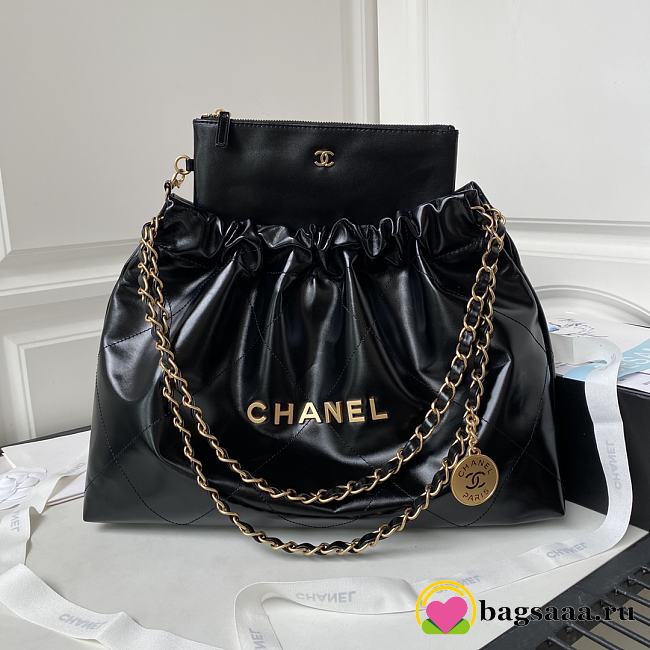 Bagsaaa Chanel 22 Bag Black Gold Hardware - 30×45×8cm - 1
