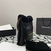 Bagsaaa Chanel 22 Bag Black Gold Hardware - 30×30x8cm (37cm) - 3
