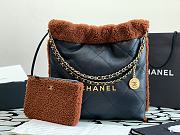 Bagsaaa Chanel 22 Bag Dark Blue Gold Hardware - 30×30x8cm (37cm) - 1