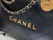 Bagsaaa Chanel 22 Bag Dark Blue Gold Hardware - 30×30x8cm (37cm) - 6
