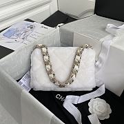 Bagsaaa Chanel White Fur Bag - 1.5*21.5*6.5cm - 4