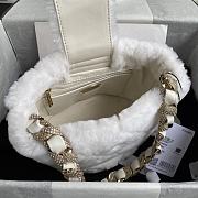 Bagsaaa Chanel White FurBucket Bag - 16*18*12cm - 4