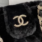 	 Bagsaaa Chanel Black Fur Bucket Bag - 16*18*12cm - 4