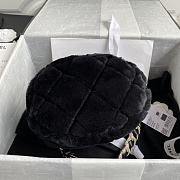	 Bagsaaa Chanel Black Fur Bucket Bag - 16*18*12cm - 3