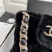 	 Bagsaaa Chanel Black Fur Bucket Bag - 16*18*12cm - 2
