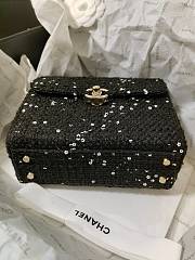 Bagsaaa Chanel Vintage 23k Black Top Handle Bag 19cm - 5