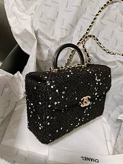 Bagsaaa Chanel Vintage 23k Black Top Handle Bag 19cm - 4