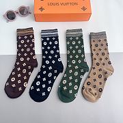 	 Bagsaaa Set Louis Vuitton Monogram Socks 4 colors - 1
