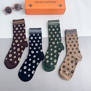 	 Bagsaaa Set Louis Vuitton Monogram Socks 4 colors - 6
