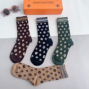 	 Bagsaaa Set Louis Vuitton Monogram Socks 4 colors - 5