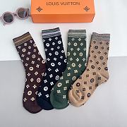 	 Bagsaaa Set Louis Vuitton Monogram Socks 4 colors - 4