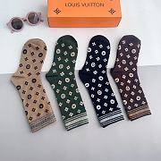 	 Bagsaaa Set Louis Vuitton Monogram Socks 4 colors - 3