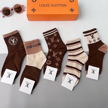 Bagsaaa Set Louis Vuitton Socks 5 colors
