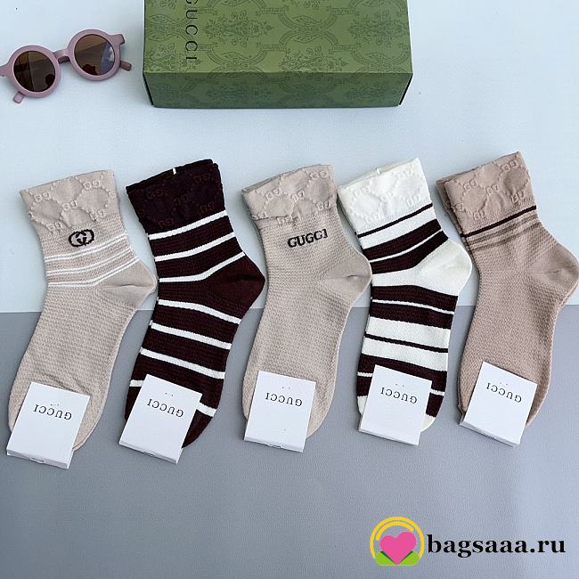 Bagsaaa Set Gucci Socks 5 Styles - 1