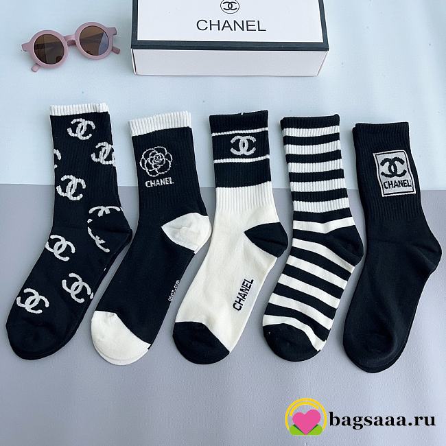 Bagsaaa Set Chanel Socks 5 Styles - 1