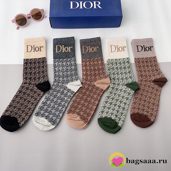 Bagsaaa Set Dior Socks 5 colors - 1