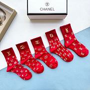 Bagsaaa Set Chanel Red Socks 5 brands  - 3