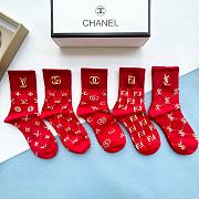 Bagsaaa Set Chanel Red Socks 5 brands  - 6