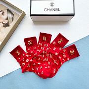 Bagsaaa Set Chanel Red Socks 5 brands  - 5