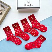 Bagsaaa Set Chanel Red Socks 5 brands  - 4