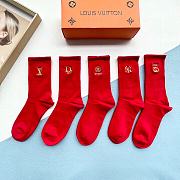 Bagsaaa Set Louis Vuitton Red Socks 5 brands - 1