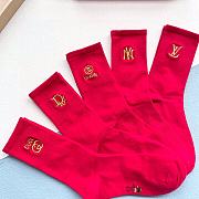 Bagsaaa Set Louis Vuitton Red Socks 5 brands - 5
